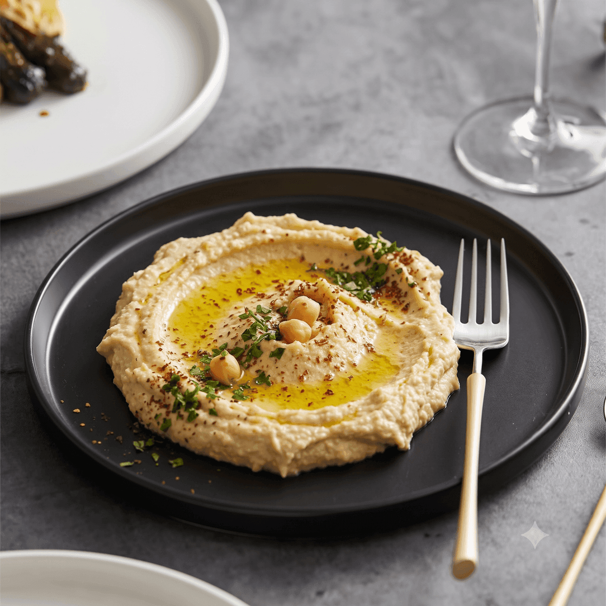 Humus menü şablonu ve sunumu