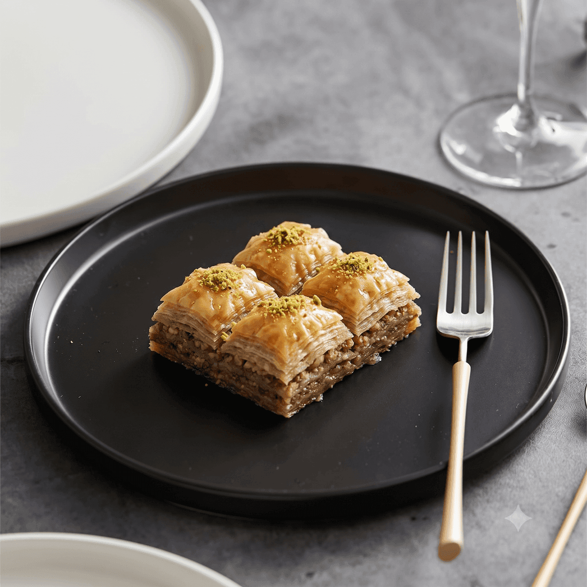 Baklava menü şablonu ve sunumu