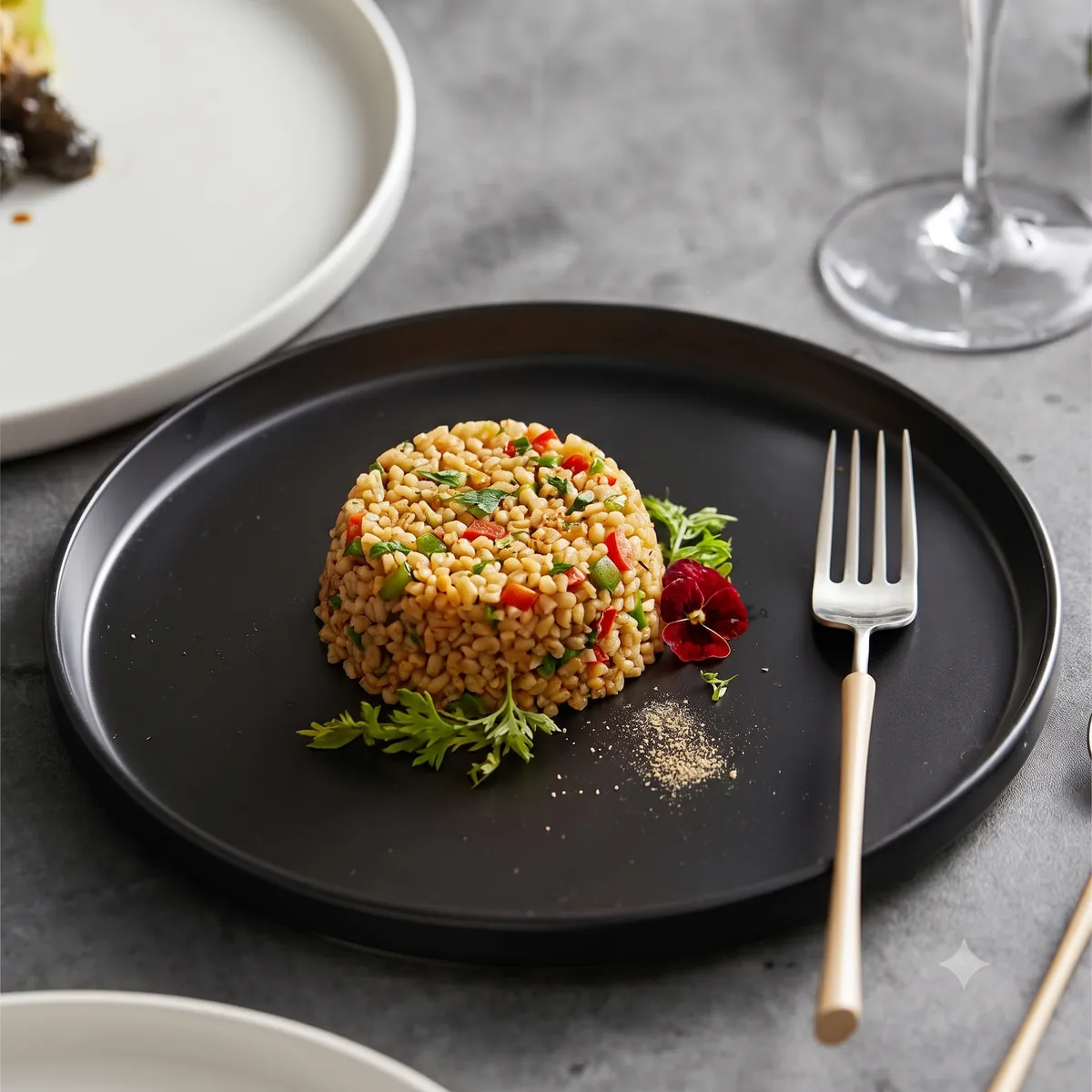 Bulgur Pilavı 2 menü şablonu ve sunumu