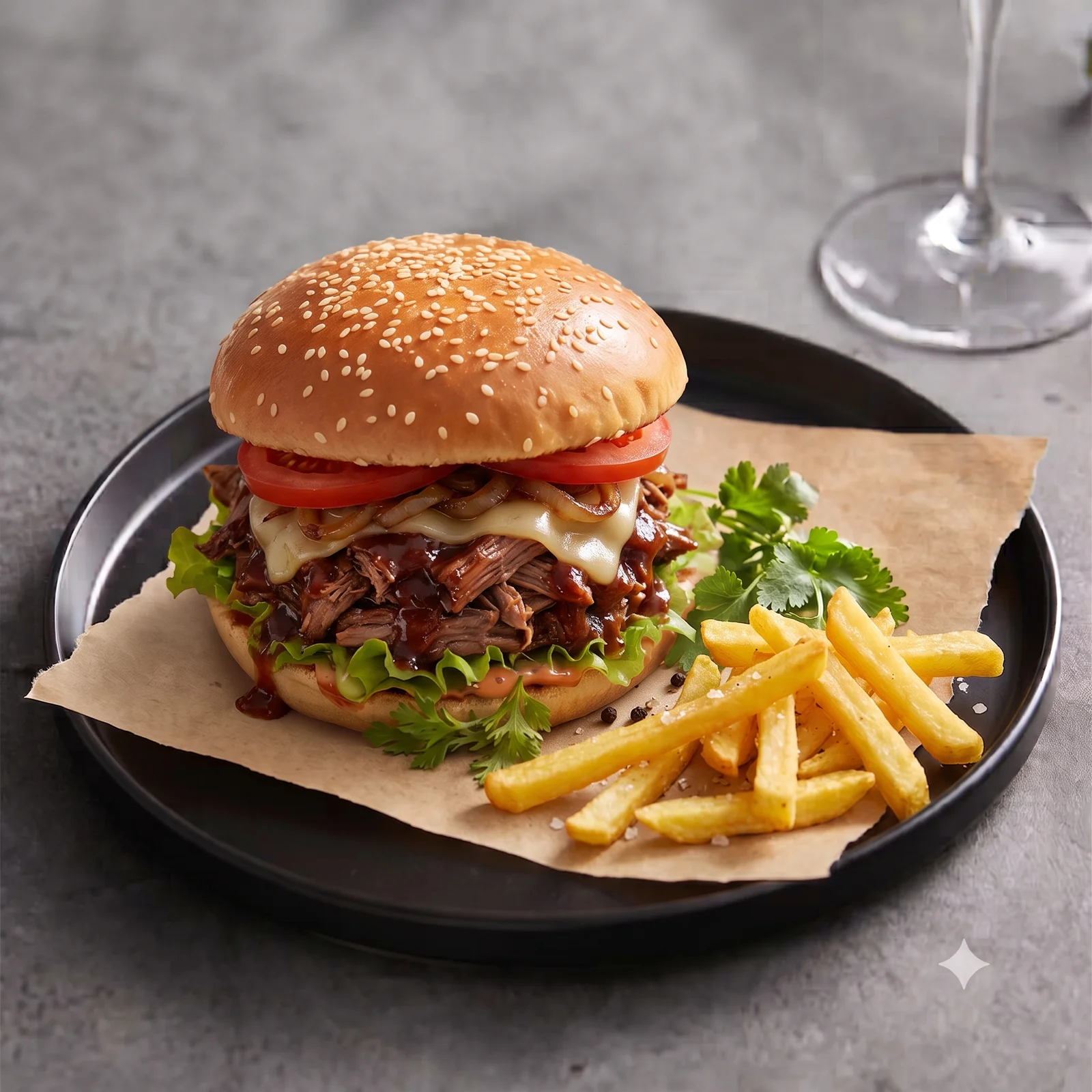 Kaburga Burger menü şablonu ve sunumu