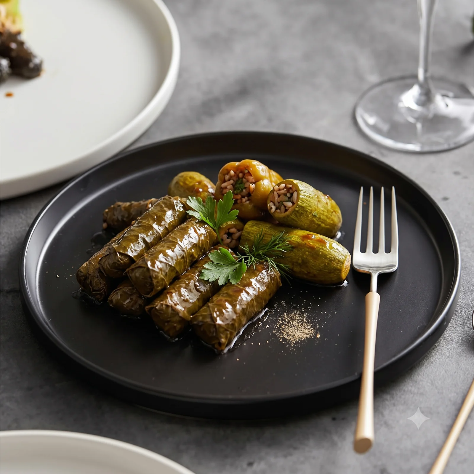 Ekşili Dolma menü şablonu ve sunumu